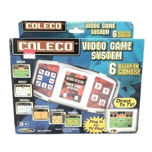 Coleco Video TV System Plug And Play Sports Basketball Football 6 Games Total